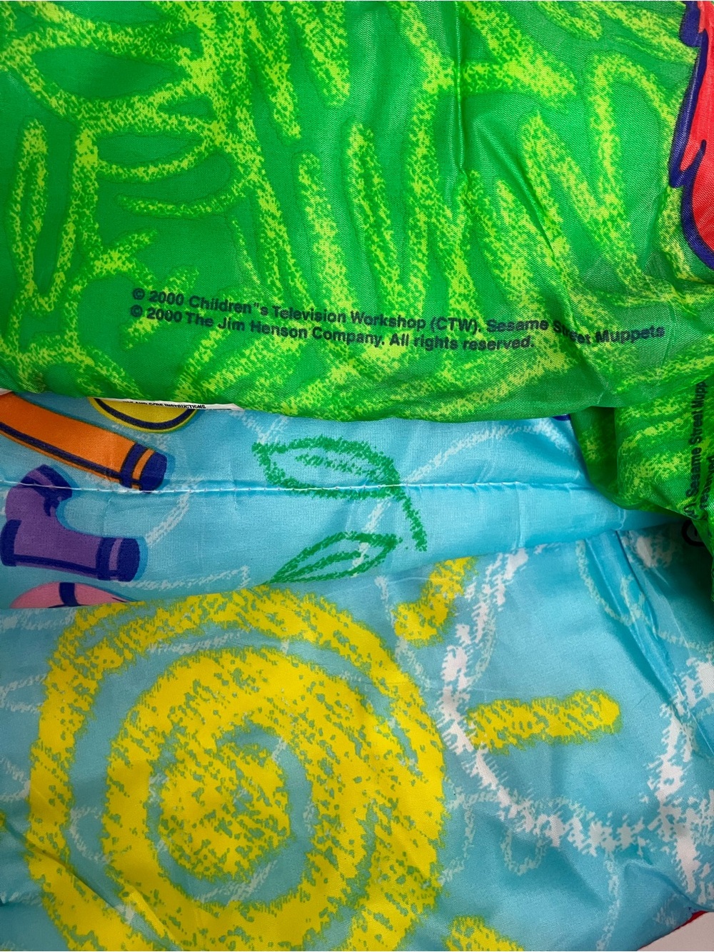 Rare Vintage 2000 Elmo's World Sesame Street Kids Sleeping Bag Y2K Nostalgia - Picture 4 of 12